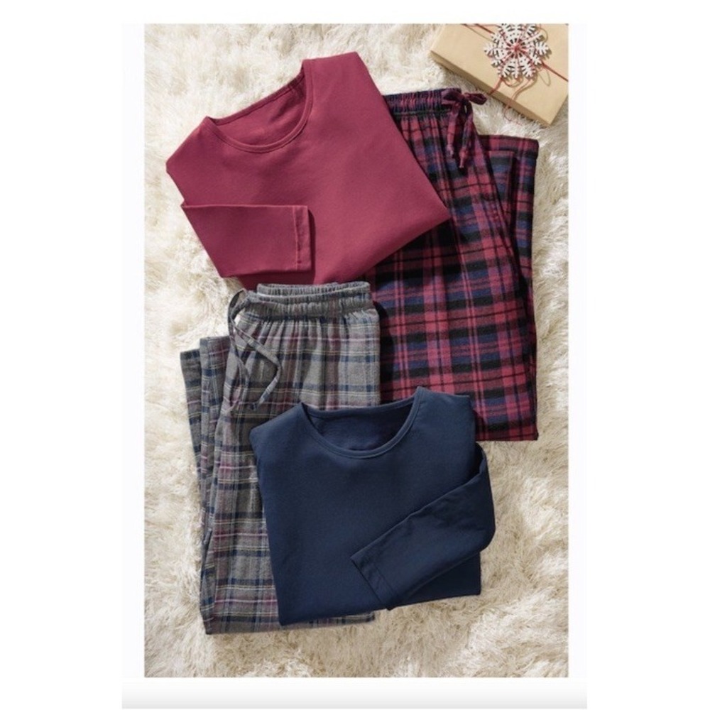 SEVENTH AVENUE 4-Piece Plaid Men's PJ Set NWT SIZE M